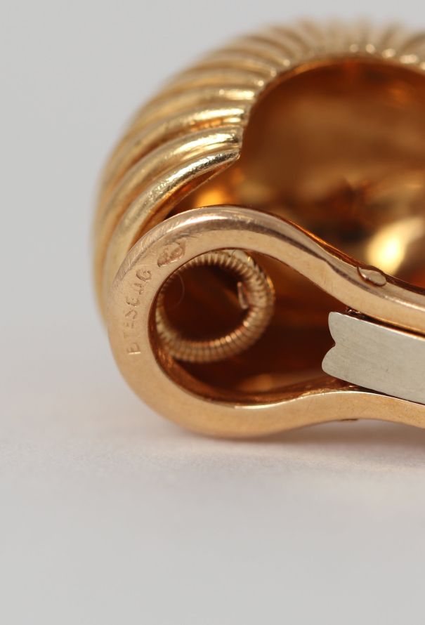 Vintage Fine Jewelry 18k Gold Escargot Earrings - 7