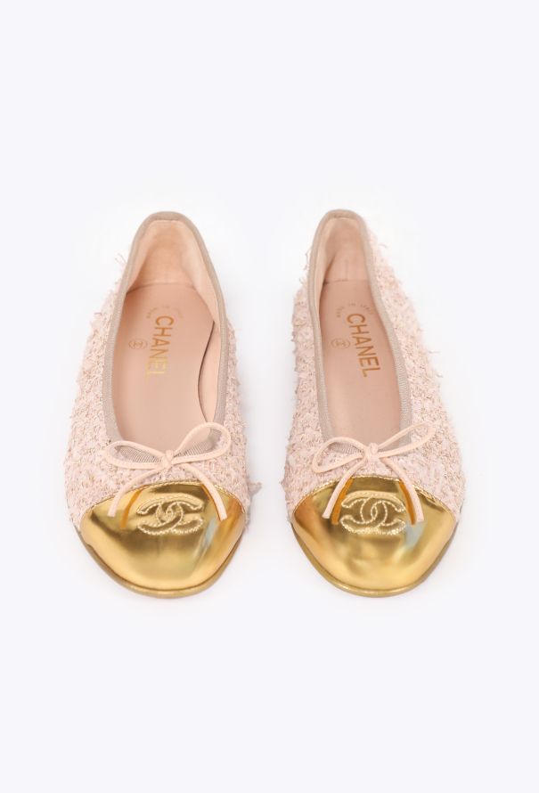 Chanel Tweed Cap-Toe Ballerinas, 2023 - 2