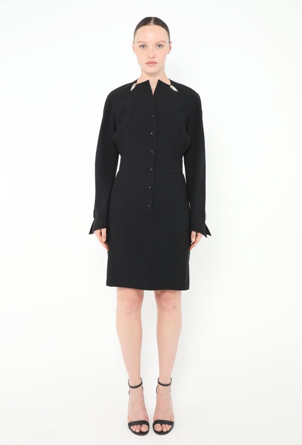 Thierry Mugler Late '80s Spearhead Belted Dress - 1