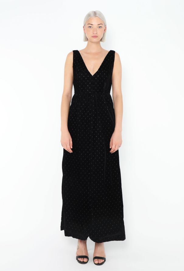 Courrèges 1960s Velvet Lamé Dress - 1