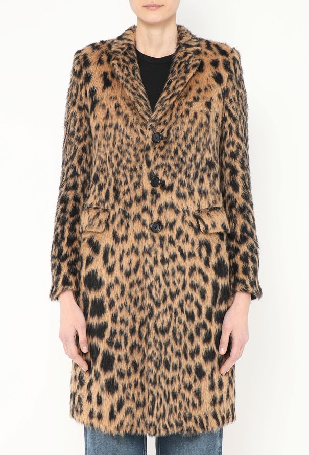 Saint Laurent 2018 Brushed Leopard Print Coat - 1