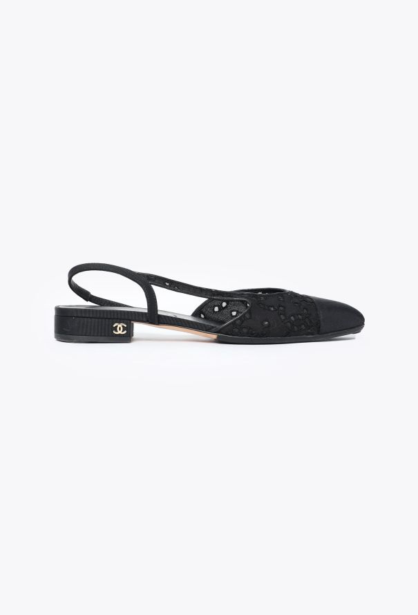 Chanel Broderie Anglaise Slingbacks - 1