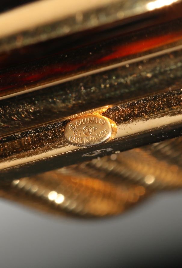 Chanel 1997 Tortoiseshell 'CC' Tubogas Belt - 5