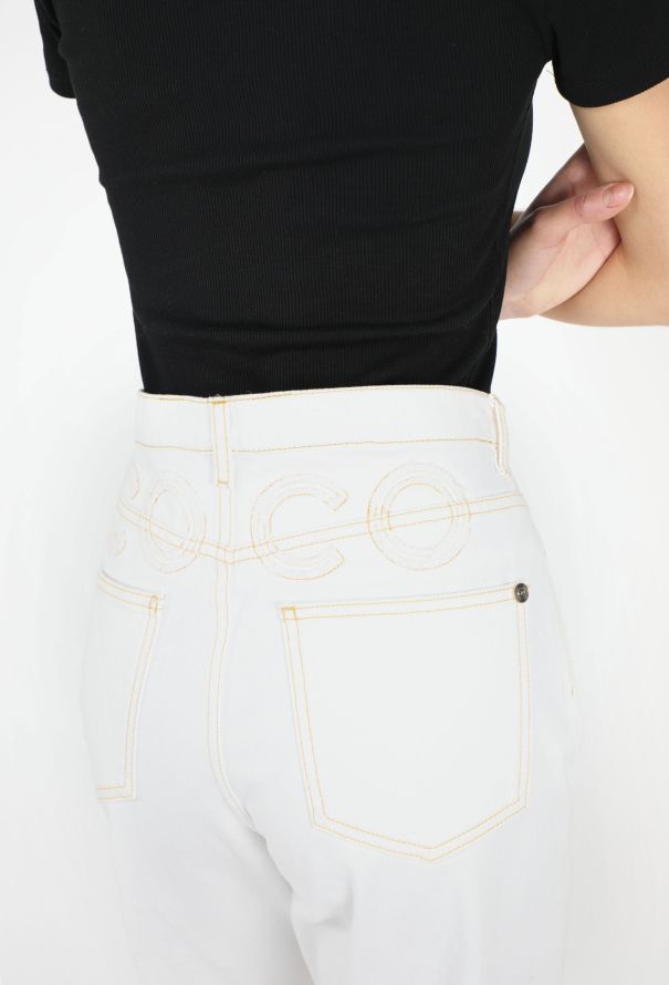 Chanel 2020 'COCO' Embroidered Jeans - 3