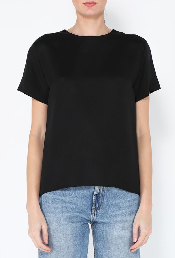 Céline Silk Crêpe Crewneck Blouse - 1