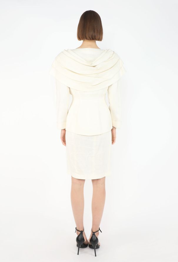 Thierry Mugler Pleated Linen Wasp Ensemble, S/S 1988 - 8