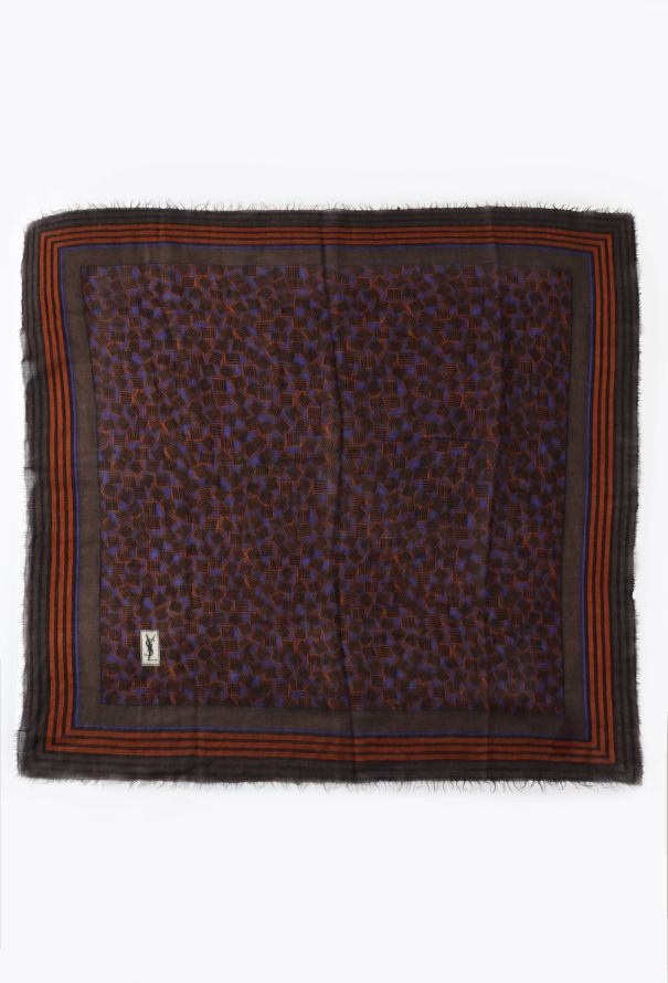 Saint Laurent Late '70s Frayed Graphic Scarf - 3 Saint Laurent Late '70s Frayed Graphic Scarf - 3