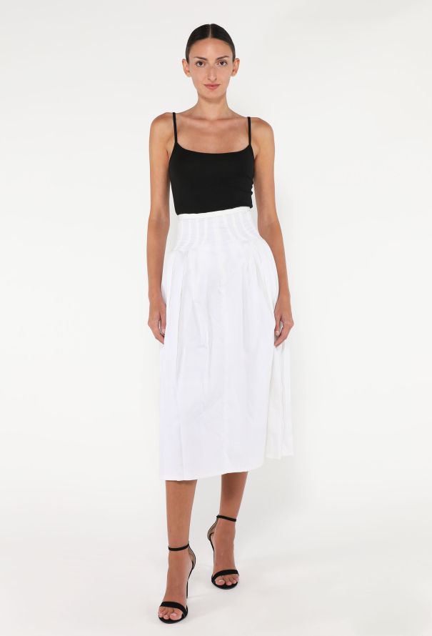 Céline S/S 2017 Cotton Corset Skirt - 4