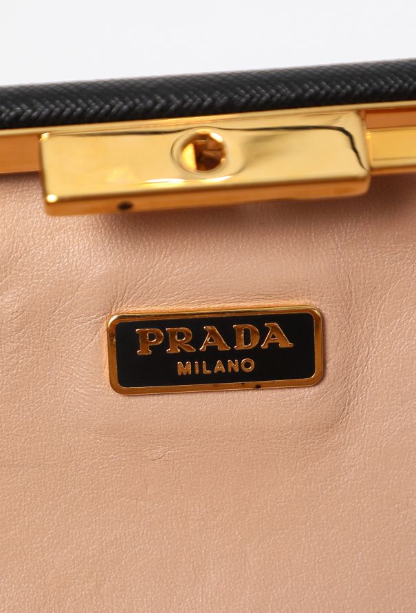 Prada Saffiano East-West Frame Clutch - 12