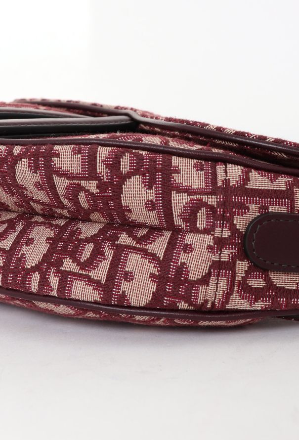 Dior Oblique Medium Red Saddle Bag - 10