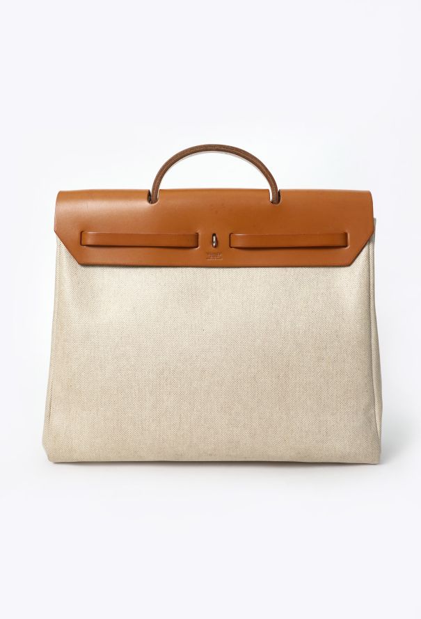 Hermès Vintage Toile & Vache Hunter 'Évolutionnaire' Herbag - 6