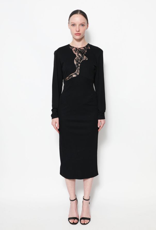 Azzaro COUTURE Vintage Basque Beaded Dress - 1