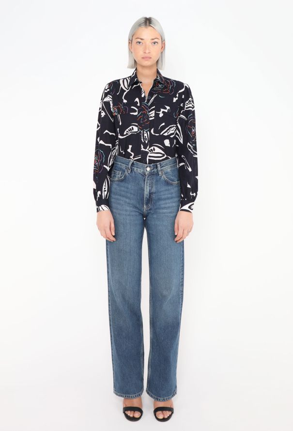 Saint Laurent Rare S/S 1980 Graphic Floral Shirt - 3