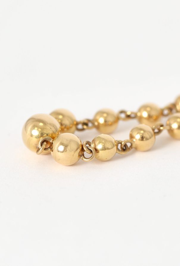 Vintage Fine Jewelry Vintage Yellow Gold Bead Necklace - 4