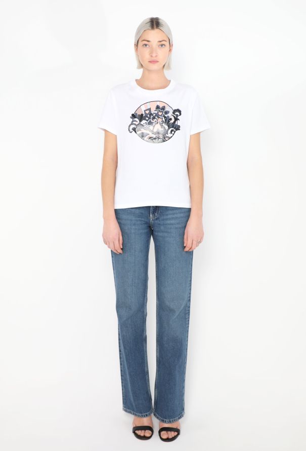 8627 未使用 エルメス FAUBOURG RAINBOW コットン Tシャツ