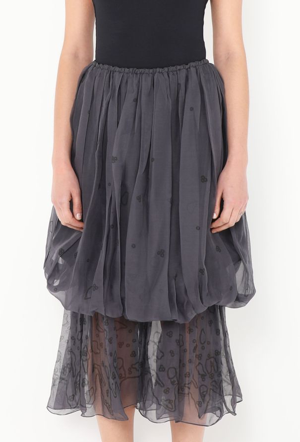 Zandra Rhodes '70s Hand-Painted Chiffon Skirt - 2