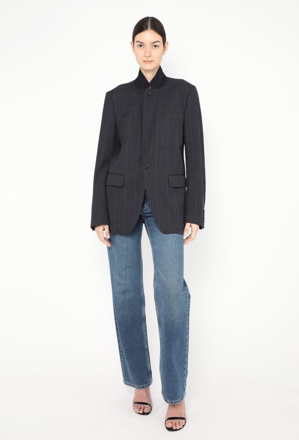 Comme des Garçons Pinstripe Chevron Blazer - 2