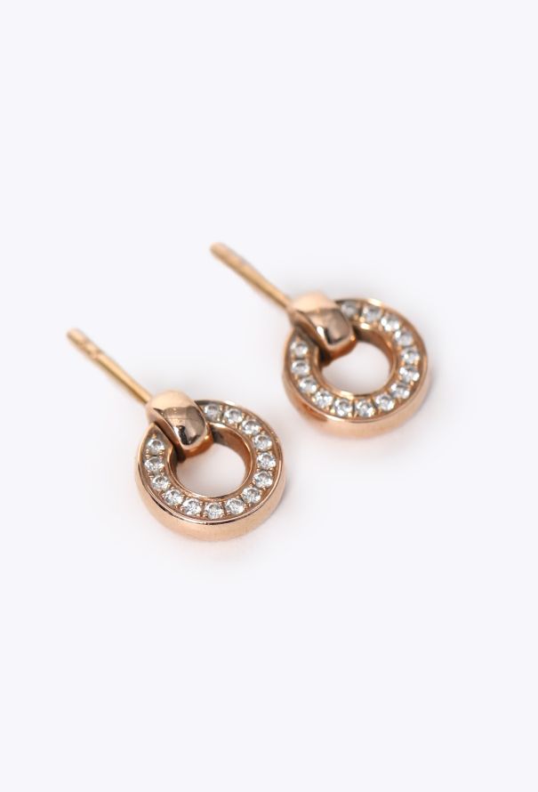 Modern Fine Jewelry Boodles Roulette 18K Rose Gold & Diamond Flip Earrings - 5