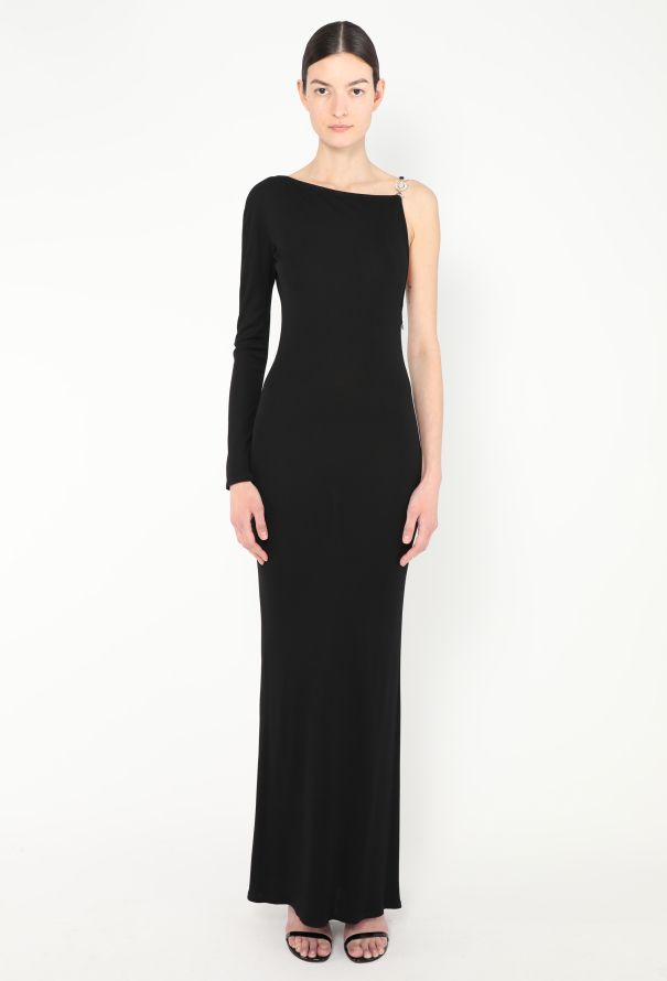 Gianni Versace STUNNING 1996 One-Shoulder Emblem Gown - 1