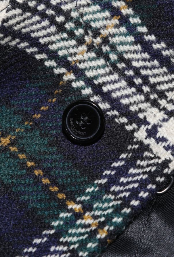 Saint Laurent Plaid Hooded Cape, F/W 2014 - 8