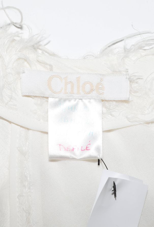 Chloé F/W 2014 Silk Feather Dress - 6 Chloé F/W 2014 Silk Feather Dress - 6