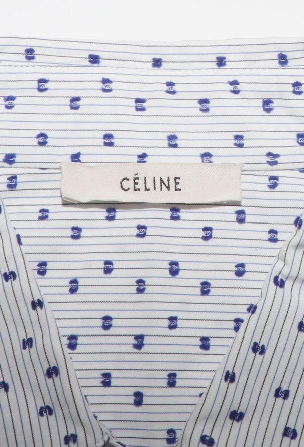 Céline Embroidered Pinstripe Shirt - 6