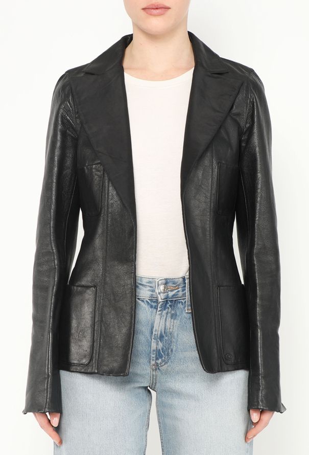 Chanel Tailored Lambskin Smoking Blazer - 1