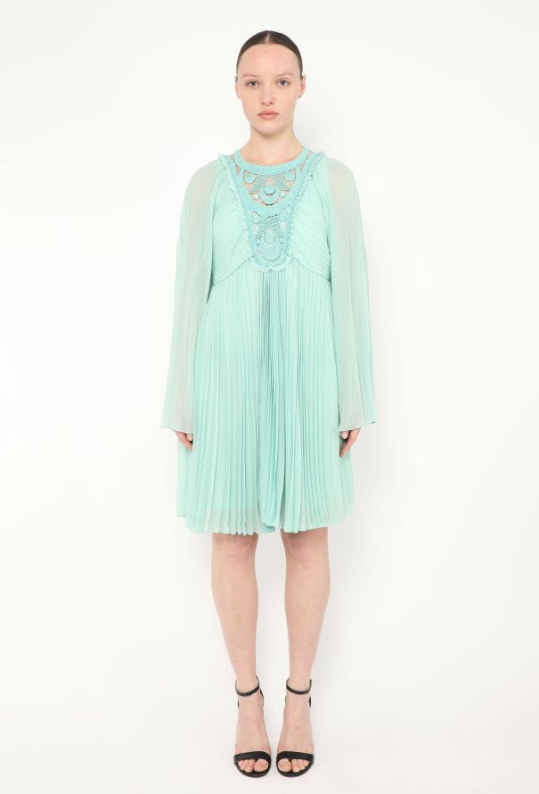 Chloé Resort 2018 Pleated Chiffon Dress - 1