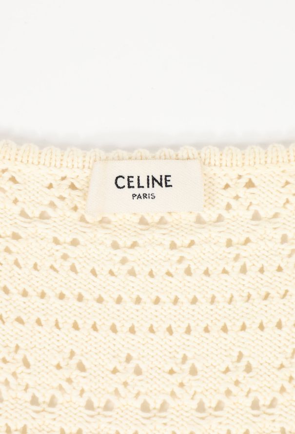 Céline Pointelle Knit Tank Top - 5