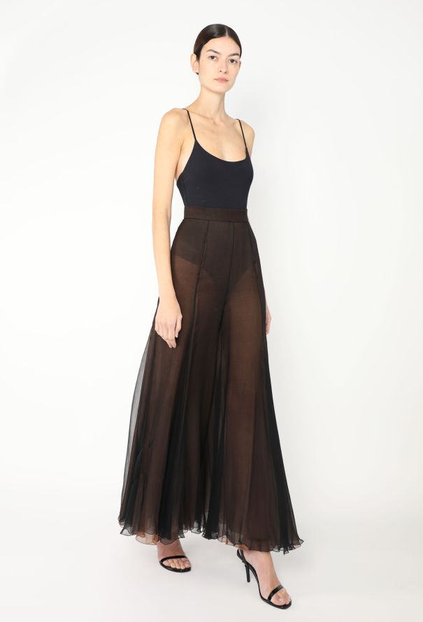Dior Vintage Chiffon Palazzo Pants - 1