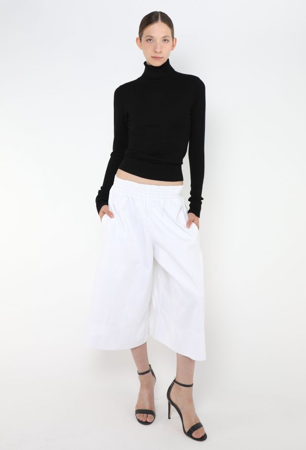 Céline Wide-Leg Poplin Culottes - 7