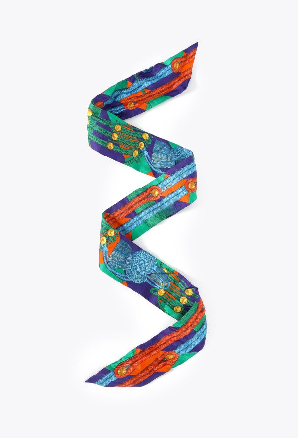 Hermès 'Les Brandebourgs' Silk Twilly Scarf - 1
