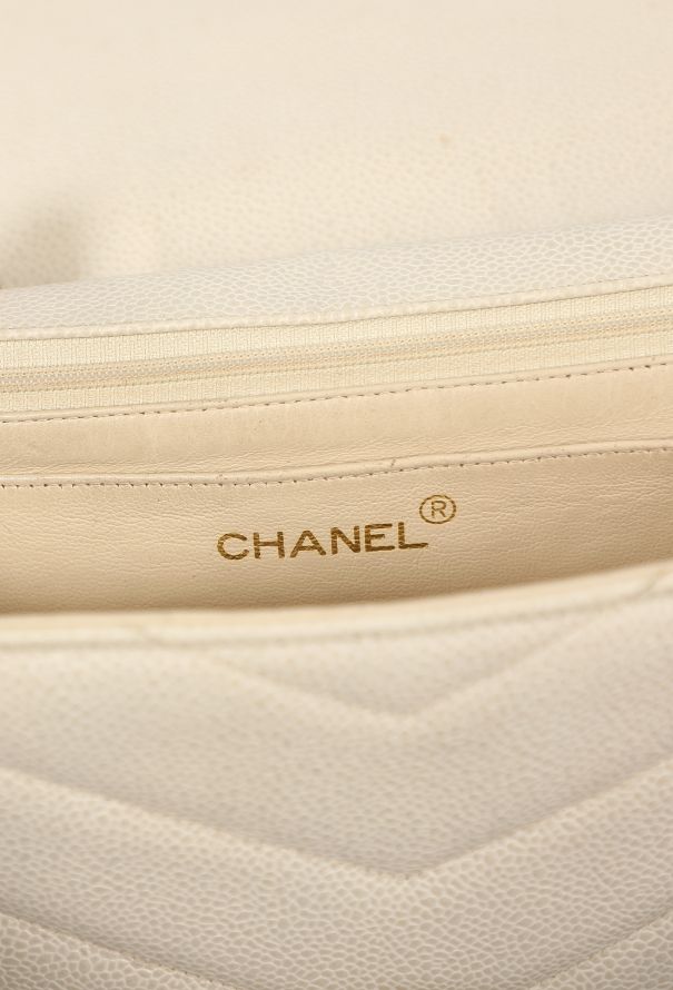 Chanel Vintage Chevron Envelope Flap Bag - 11