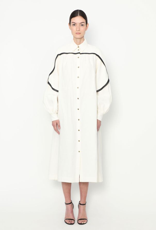 Céline CAMPAIGN S/S 2017 Belted Leather Trim Dress - 7