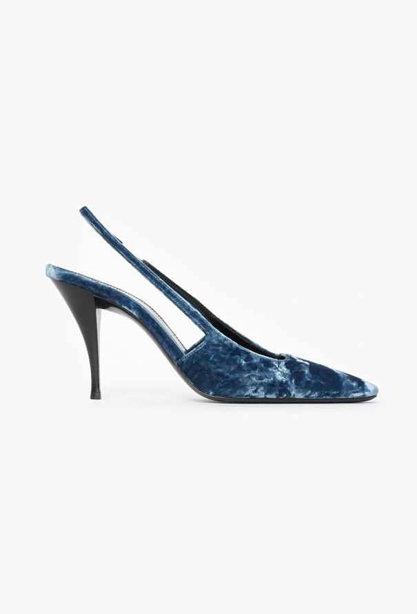Saint Laurent Blade 90 Velvet Slingbacks, 2022 - 1