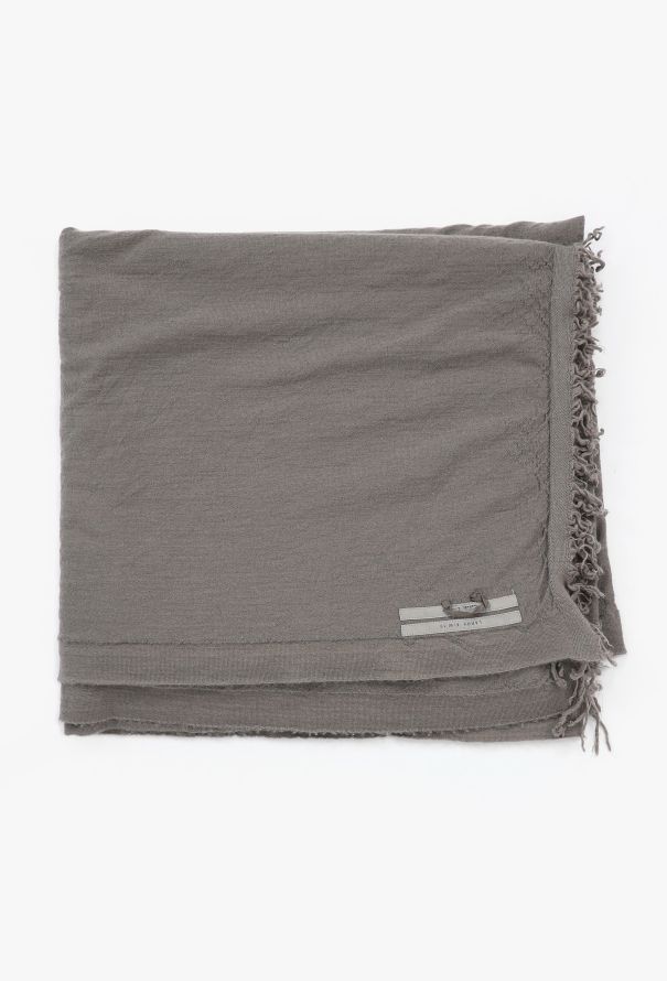 Rick Owens Frayed Cashmere & Silk Scarf - 1