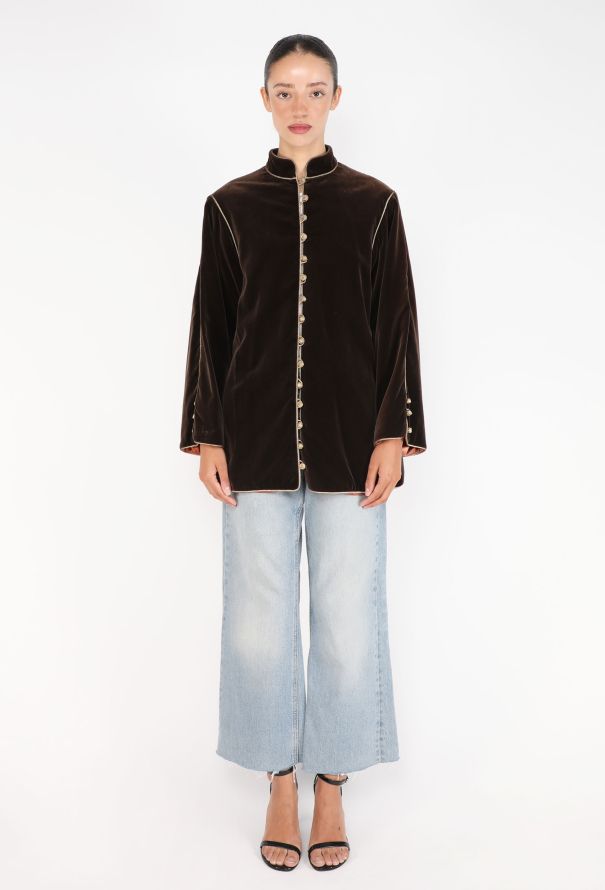 Saint Laurent 'Ballets Russes' Velvet Lamé Jacket, F/W 1976 - 3