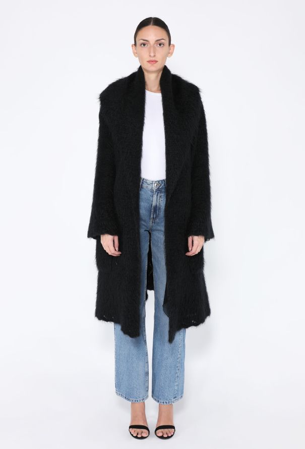 Hermès Brushed Mohair Capelet Coat - 1