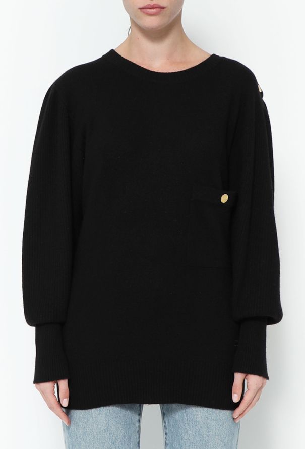 Chanel '90s Cashmere Épaulette Sweater - 1