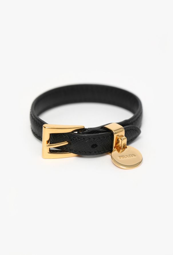 Prada 2024 Saffiano Leather Charm Bracelet - 1