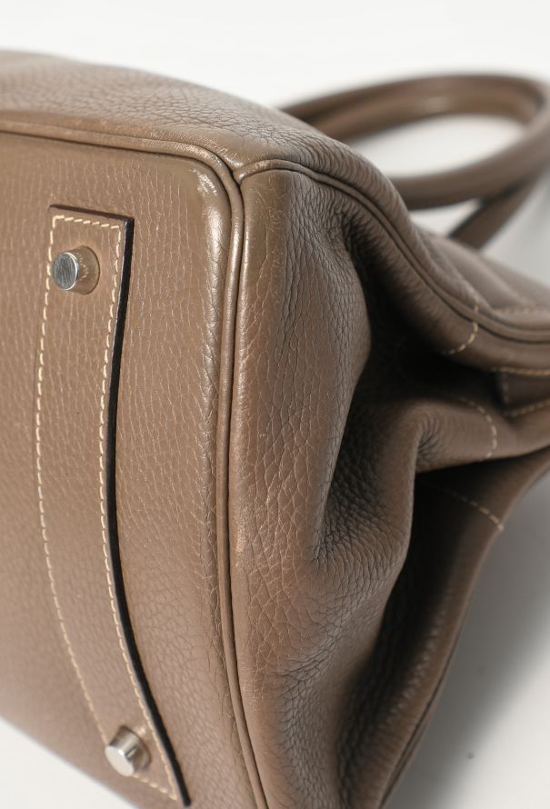 Hermès RARE JPG Étoupe Clémence Shoulder Birkin 42 - 11