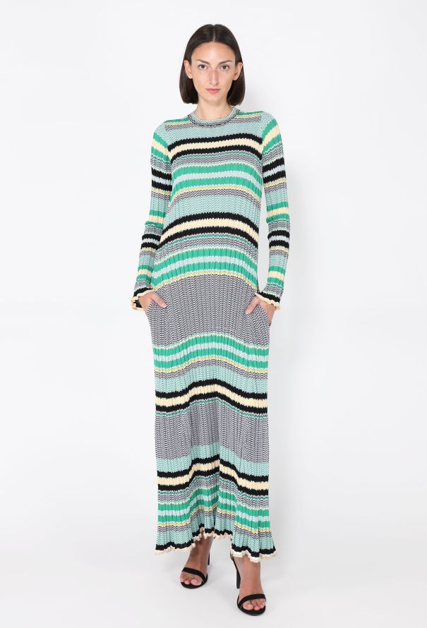 Céline Ribbed Chevron Knit Dress, Resort 2015 - 1