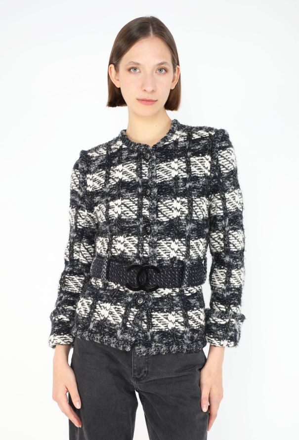 Chanel Belted Tweed 'CC' Cardigan - 1