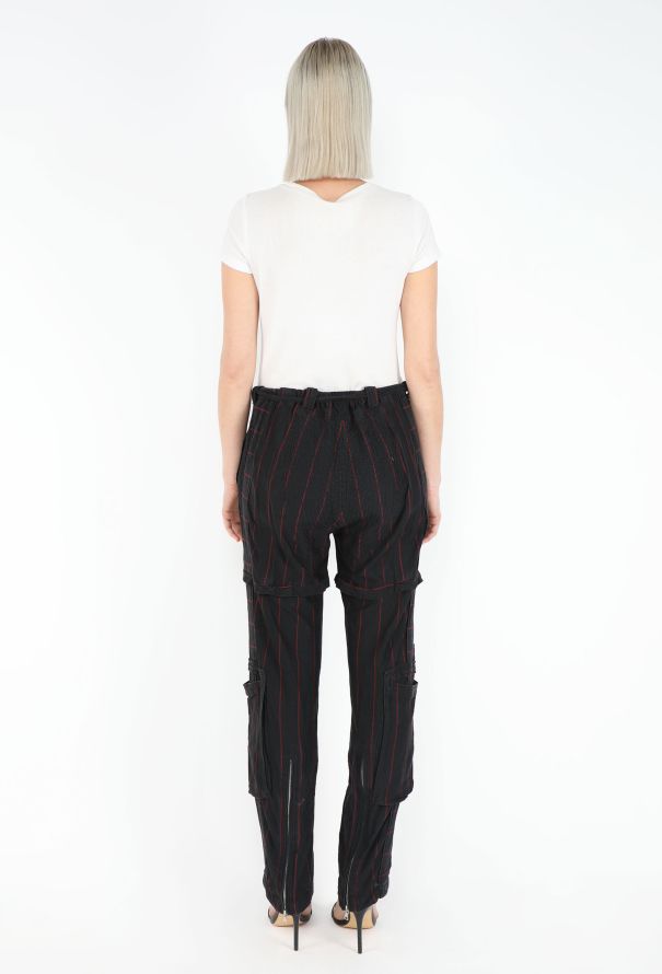 Balenciaga Iconic Spring 2002 Pinstripe Cargo Pants - 5