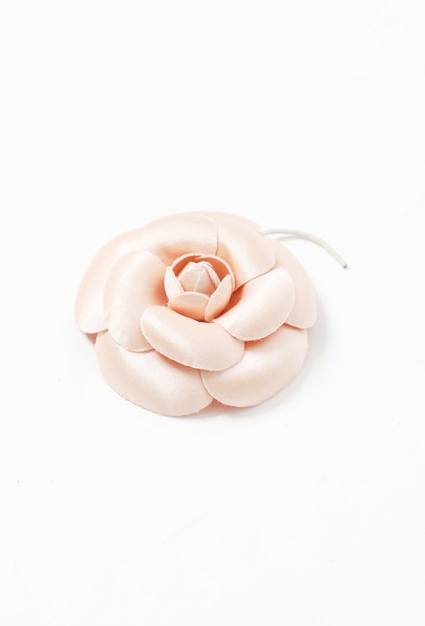 chanel pink flower brooch