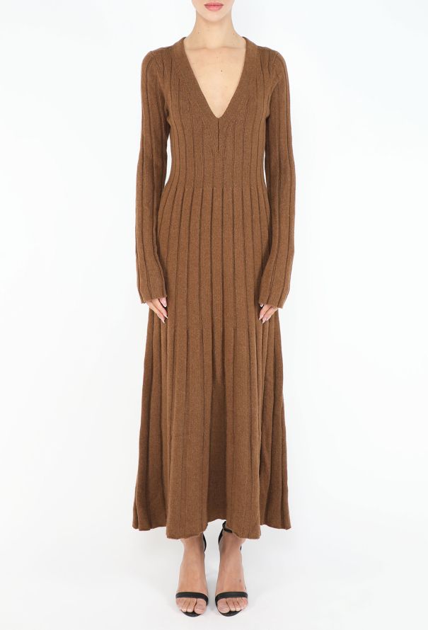 Khaite 2022 Cashmere Ribbed Knit Dress - 2
