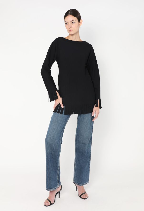 Alaïa Ribbed Fringe Trim Tunic - 4