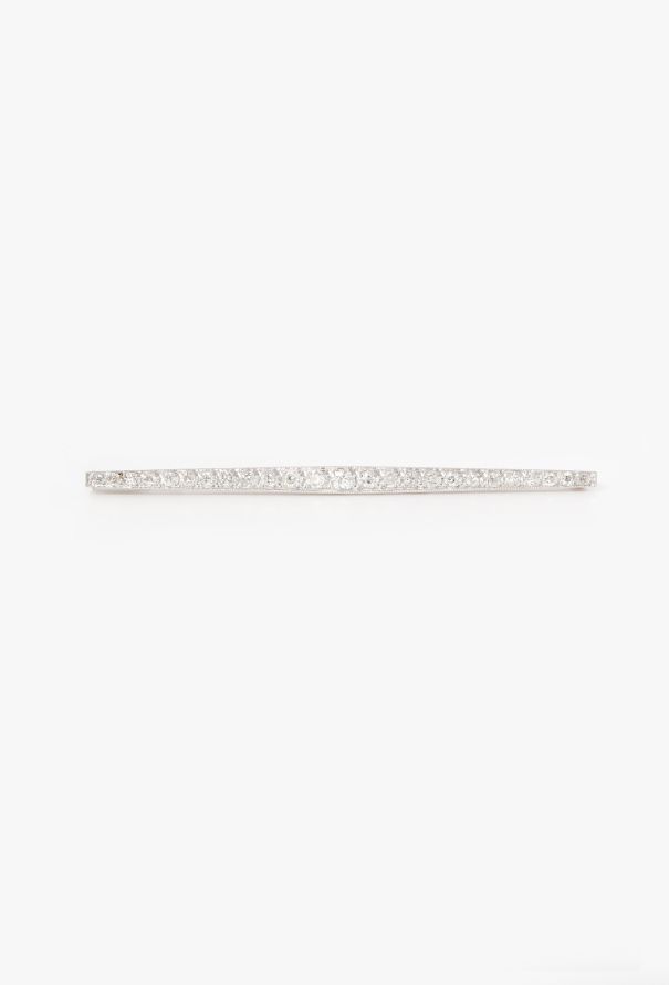 Vintage Fine Jewelry Art Déco 1.60 Carats Diamond Barette Brooch - 1