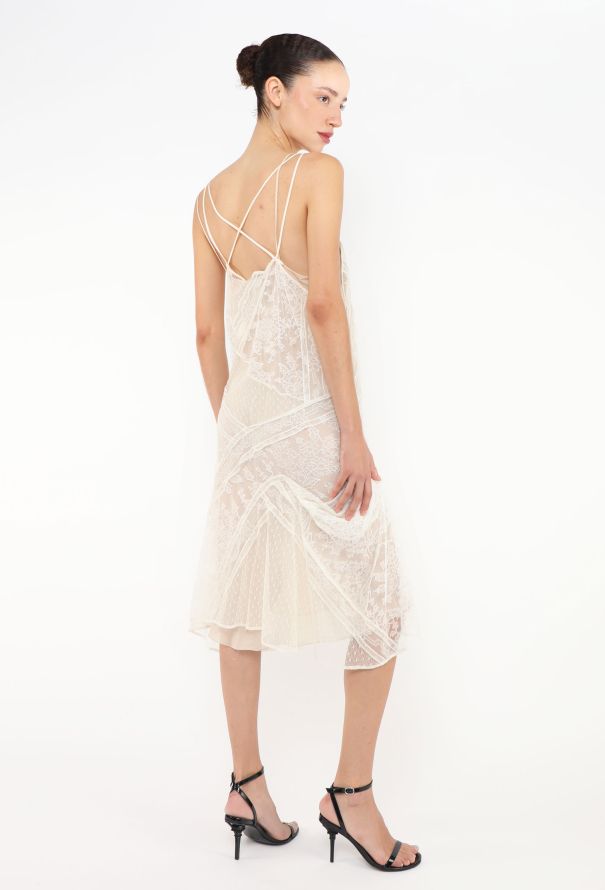 Roberto Cavalli Resort 2014 Mirrored Lace Slip Dress - 5