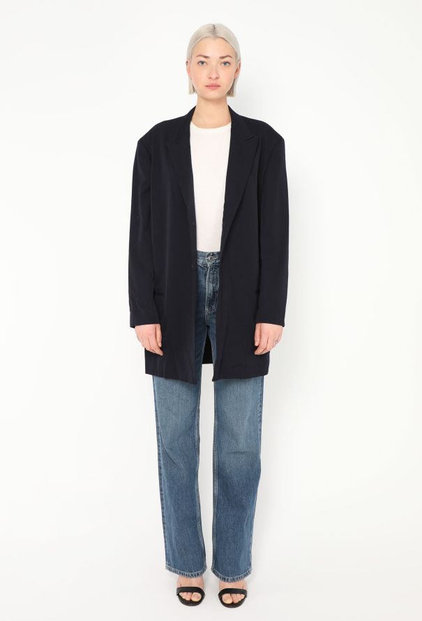 Yohji Yamamoto 1994 Navy Oversized Blazer - 1